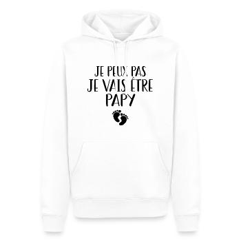 j'peux pas je vais être papy - Sweat à capuche Premium bio Homme - blanc - Devant - Nico (187cm)