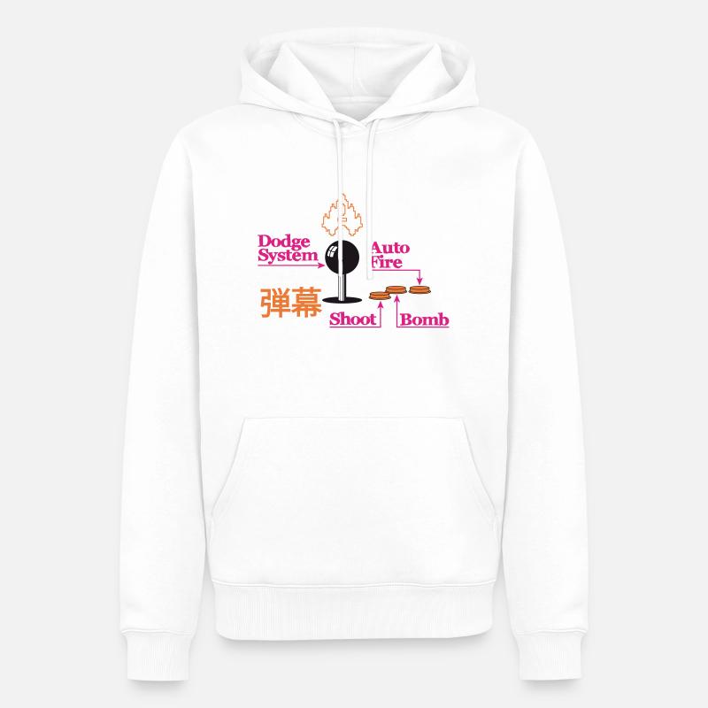 Danmaku control for gamers - Sweat à capuche Premium bio Homme - blanc