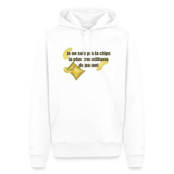 Chips - Sweat à capuche Premium bio Homme - blanc - Devant - Nico (187cm)