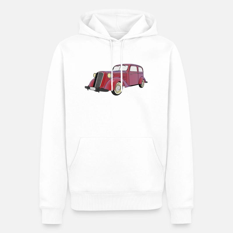 Oldtimer - Männer Premium Bio Hoodie - Weiß