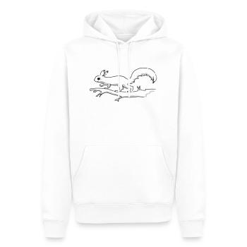 Eichhörnchen Tricolor - Männer Premium Bio Hoodie - Weiß - Vorne - Nico (187cm)