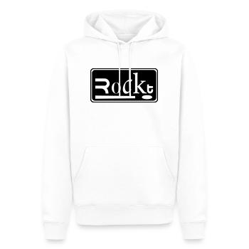 rockt. positive Energien - Männer Premium Bio Hoodie - Weiß - Vorne - Nico (187cm)
