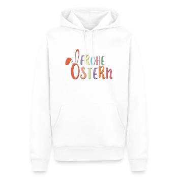 Ostern Hase - Bo-Grafik - Männer Premium Bio Hoodie - Weiß - Vorne - Nico (187cm)