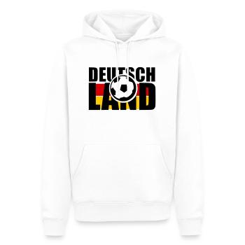 Lettrage de l’Allemagne avec le football - Sweat à capuche Premium bio Homme - blanc - Devant - Nico (187cm)