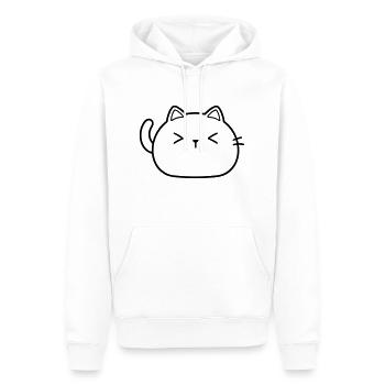 cat - Men’s Premium Organic Hoodie - white - Front - Nico (187cm)