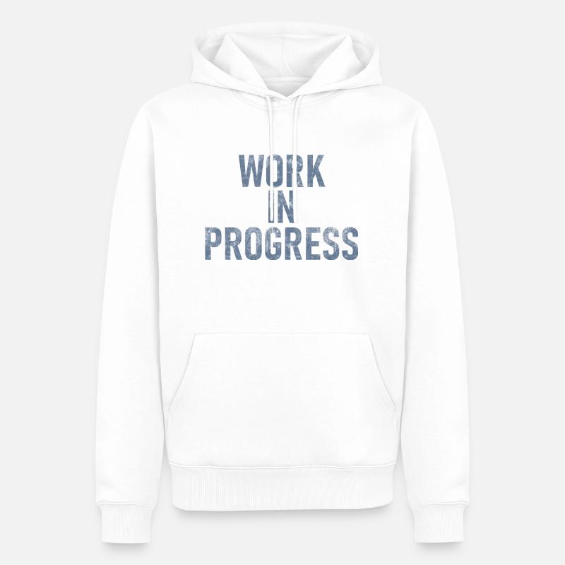 work in progress - Männer Premium Bio Hoodie - Weiß