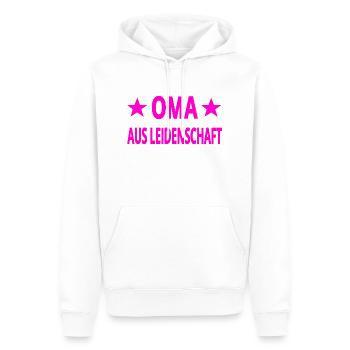 Oma - Männer Premium Bio Hoodie - Weiß - Vorne - Nico (187cm)