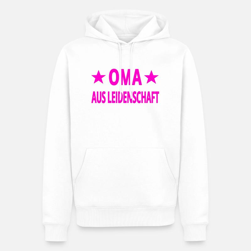 Oma - Männer Premium Bio Hoodie - Weiß