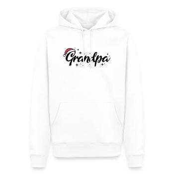 Chapeau de Père Noël Papi Papi - Sweat à capuche Premium bio Homme - blanc - Devant - Nico (187cm)