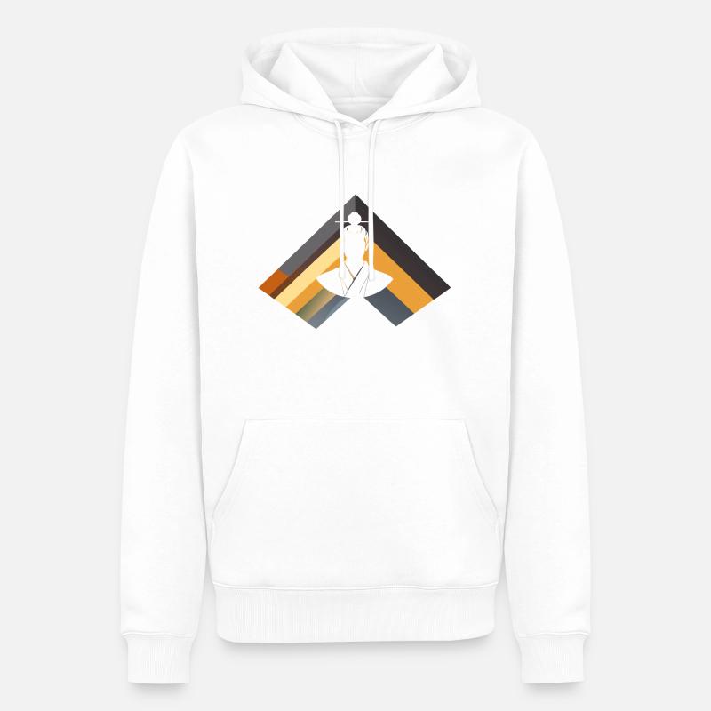 Kendo samouraï - Sweat à capuche Premium bio Homme - blanc