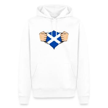 Conception du drapeau de l’Écosse - Sweat à capuche Premium bio Homme - blanc - Devant - Nico (187cm)