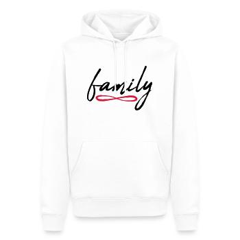Familie Unendlich Symbol - Männer Premium Bio Hoodie - Weiß - Vorne - Nico (187cm)