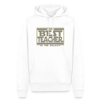 Der beste Lehrer der Galaxie - Männer Premium Bio Hoodie - Weiß - Vorne - Nico (187cm)