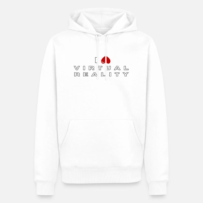 Ich hasse Virtual Reality - Männer Premium Bio Hoodie - Weiß