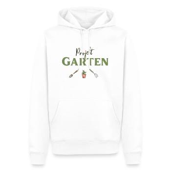 Projekt Garten Gärtnerin, Gärtner - Männer Premium Bio Hoodie - Weiß - Vorne - Nico (187cm)