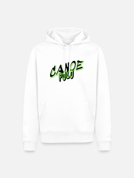 Canoe Polo Graffiti Slogan - Männer Premium Bio Hoodie - Weiß