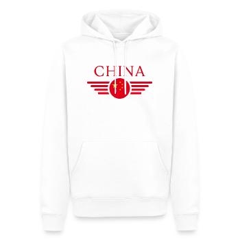 China Stil Design T-Shirt - Männer Premium Bio Hoodie - Weiß - Vorne - Nico (187cm)
