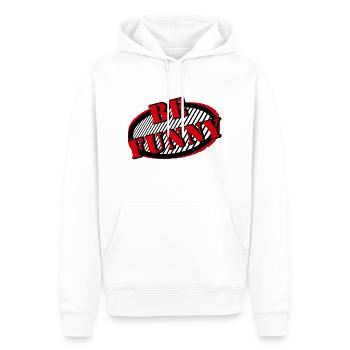 be funny - Männer Premium Bio Hoodie - Weiß - Vorne - Nico (187cm)