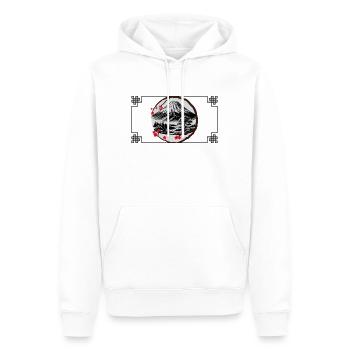 Wonder of Japan - Men’s Premium Organic Hoodie - white - Front - Nico (187cm)