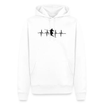 Ski love - Männer Premium Bio Hoodie - Weiß - Vorne - Nico (187cm)