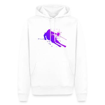 Ski Ski Ski Femmes Ski Cascade Ski - Sweat à capuche Premium bio Homme - blanc - Devant - Nico (187cm)