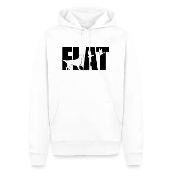 Flattie is happy - Männer Premium Bio Hoodie - Weiß - Vorne - Nico (187cm)