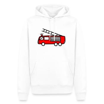 Feuerwehrauto, Feuerwehrauto, Feuerwehrmann - Männer Premium Bio Hoodie - Weiß - Vorne - Nico (187cm)