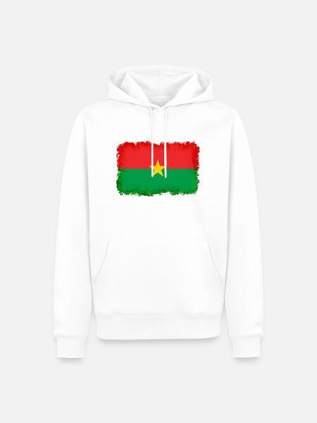 Burkina Faso - Sweat à capuche Premium bio Homme - blanc