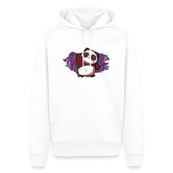 Panda - In Graffiti #1 - Men’s Premium Organic Hoodie - white - Front - Nico (187cm)
