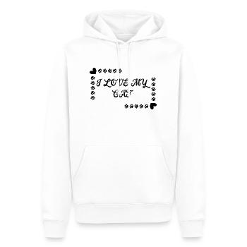 I love my cat - Männer Premium Bio Hoodie - Weiß - Vorne - Nico (187cm)