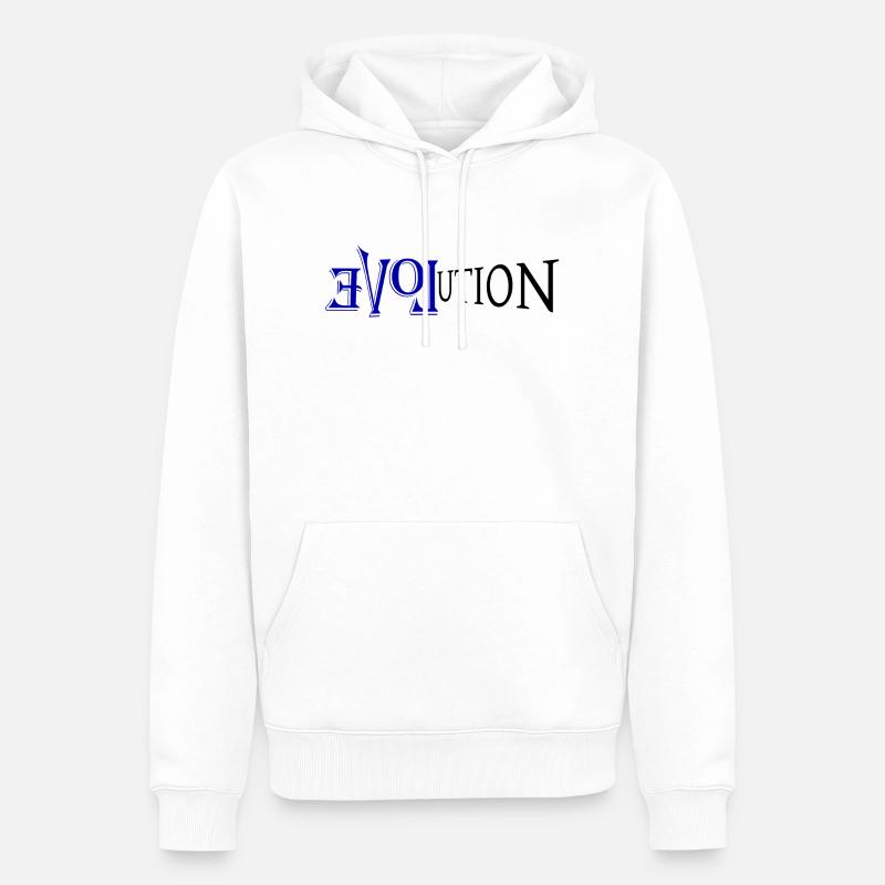 Evolution 3b - Sweat à capuche Premium bio Homme - blanc