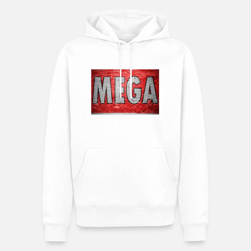 Mega Brick Wall Graffiti - Sweat à capuche Premium bio Homme - blanc