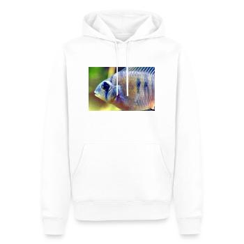Bolivianischer Schmetterlingsbuntbarsch - Männer Premium Bio Hoodie - Weiß - Vorne - Nico (187cm)