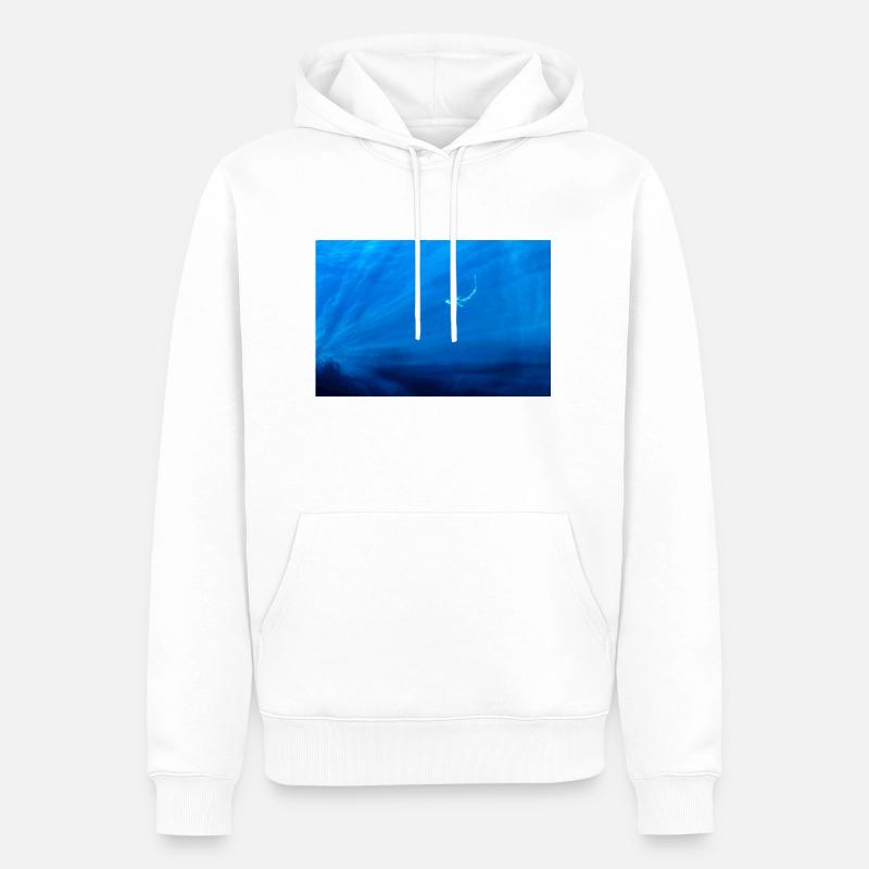 requin - Sweat à capuche Premium bio Homme - blanc