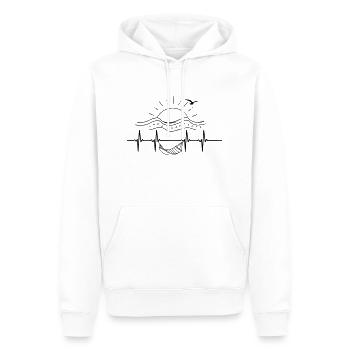 Hängematte - Puls Design - Männer Premium Bio Hoodie - Weiß - Vorne - Nico (187cm)