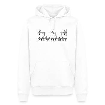 P T K (tissus légers) - Sweat à capuche Premium bio Homme - blanc - Devant - Nico (187cm)