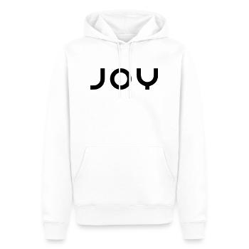 joy - freude - Männer Premium Bio Hoodie - Weiß - Vorne - Nico (187cm)