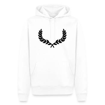 Couronne de laurier sous - Sweat à capuche Premium bio Homme - blanc - Devant - Nico (187cm)