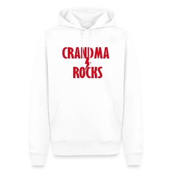 Oma rockt - Männer Premium Bio Hoodie - Weiß - Vorne - Nico (187cm)