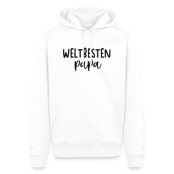Papa Papi Vater Tochter Sohn Vatertag Männer Shirt - Männer Premium Bio Hoodie - Weiß - Vorne - Nico (187cm)