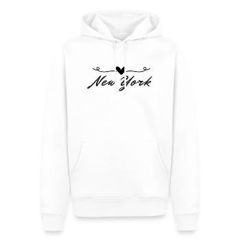 New York - Men’s Premium Organic Hoodie - white - Front - Nico (187cm)