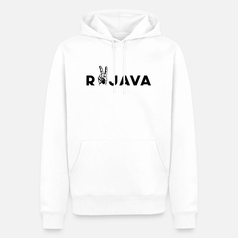 Rojava paix son biji - Sweat à capuche Premium bio Homme - blanc