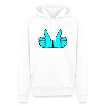 Like Hands - Männer Premium Bio Hoodie - Weiß - Vorne - Nico (187cm)