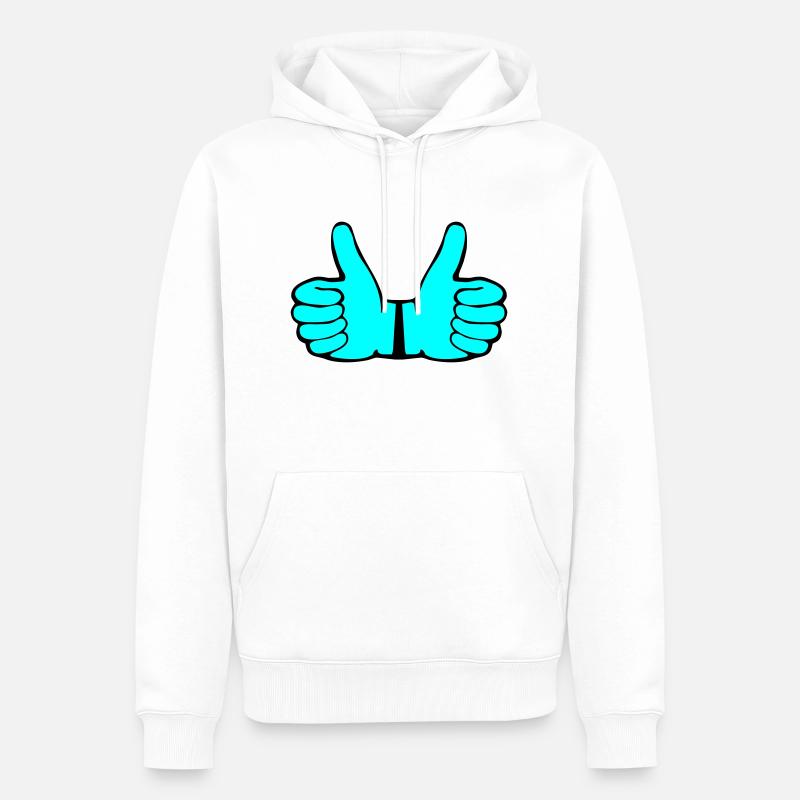 Comme des mains - Sweat à capuche Premium bio Homme - blanc