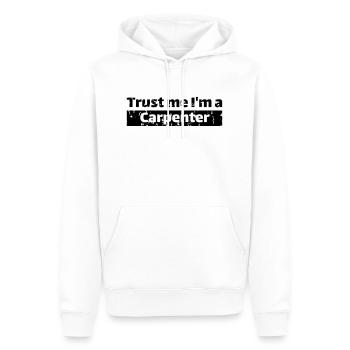 Trust me I'm a carpenter - Männer Premium Bio Hoodie - Weiß - Vorne - Nico (187cm)