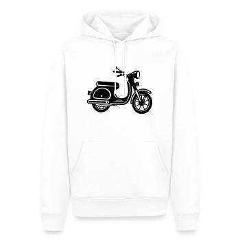 Scooteur - Männer Premium Bio Hoodie - Weiß - Vorne - Nico (187cm)