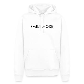 Smile More - Männer Premium Bio Hoodie - Weiß - Vorne - Nico (187cm)