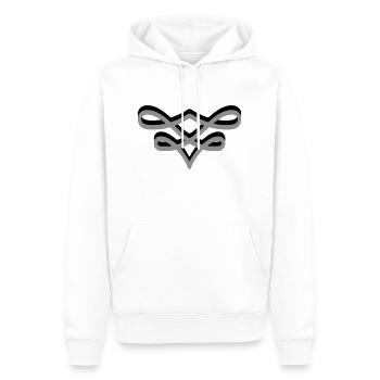 S’épanouit petit 2 bicolore - Sweat à capuche Premium bio Homme - blanc - Devant - Nico (187cm)
