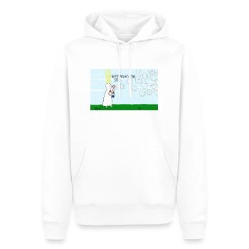 Hoffnungsstur sein. - Männer Premium Bio Hoodie - Weiß - Vorne - Nico (187cm)
