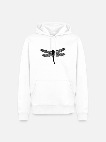 dragonfly - Männer Premium Bio Hoodie - Weiß